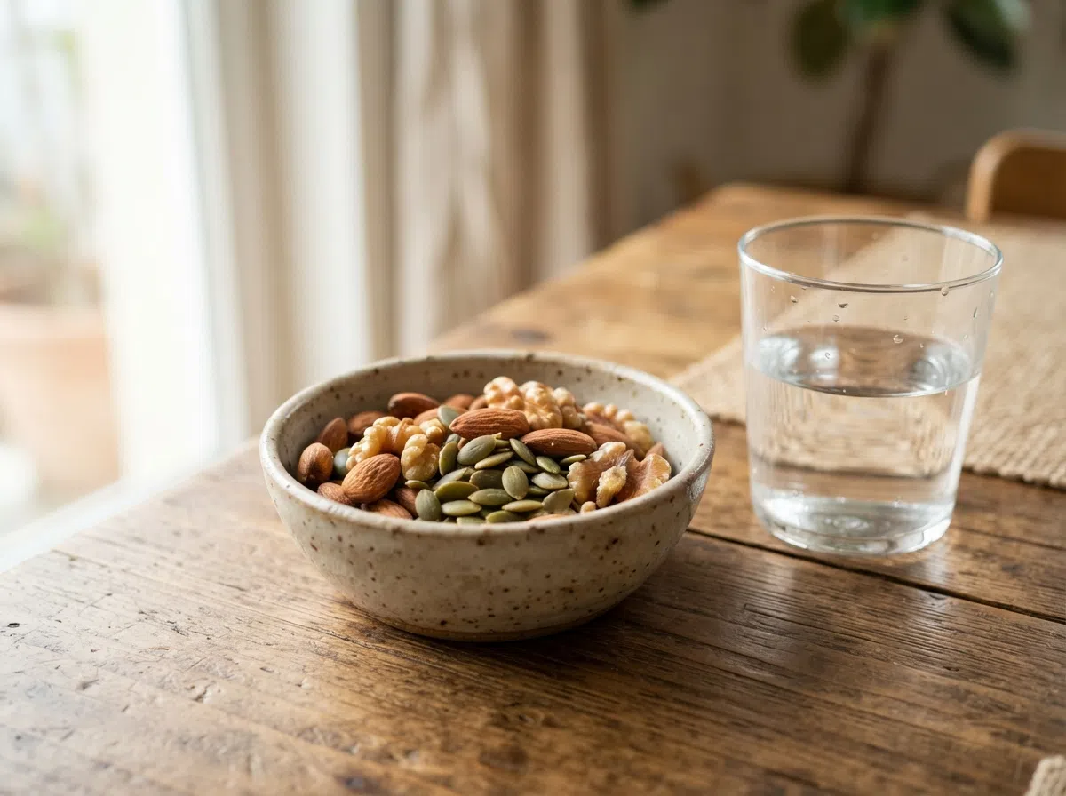 Biotin-rich foods including almonds, egg yolk, and berries